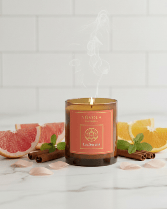 Luz Serena – Vela para despertar la energía positiva - Nuvola Momentos