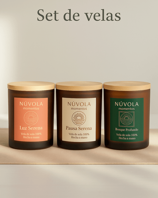 Set Calm – Velas para Calmar Mente, Cuerpo y Espíritu - Nuvola Momentos