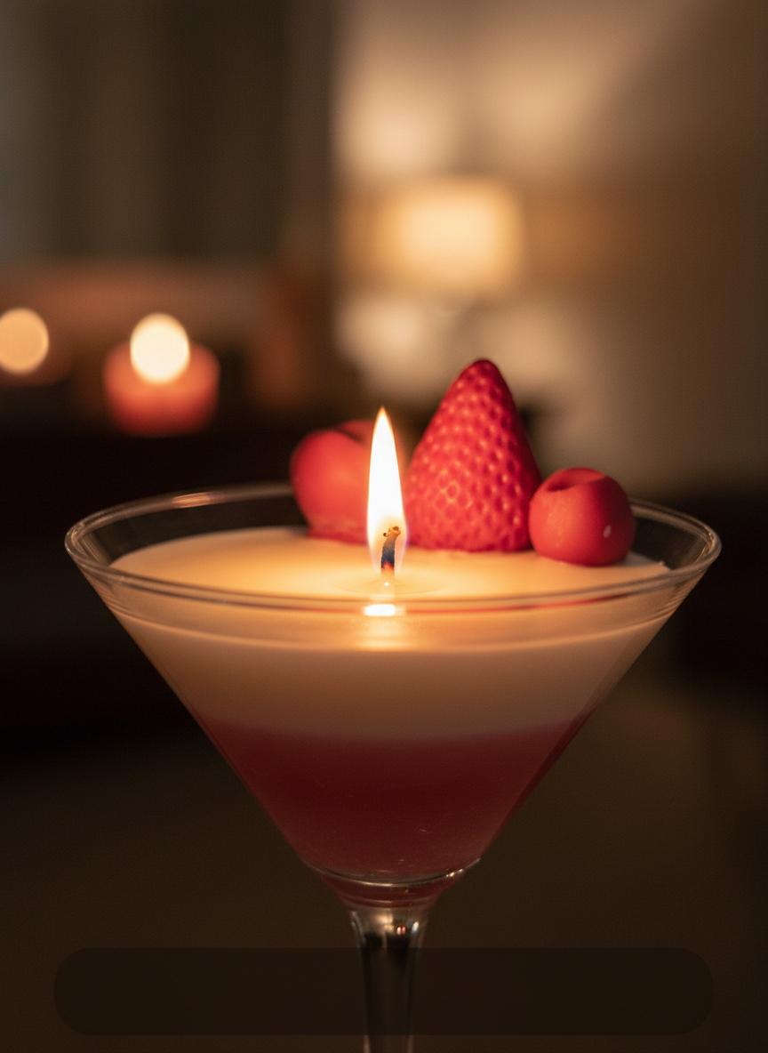 Close-up vela encendida con llama y decoración