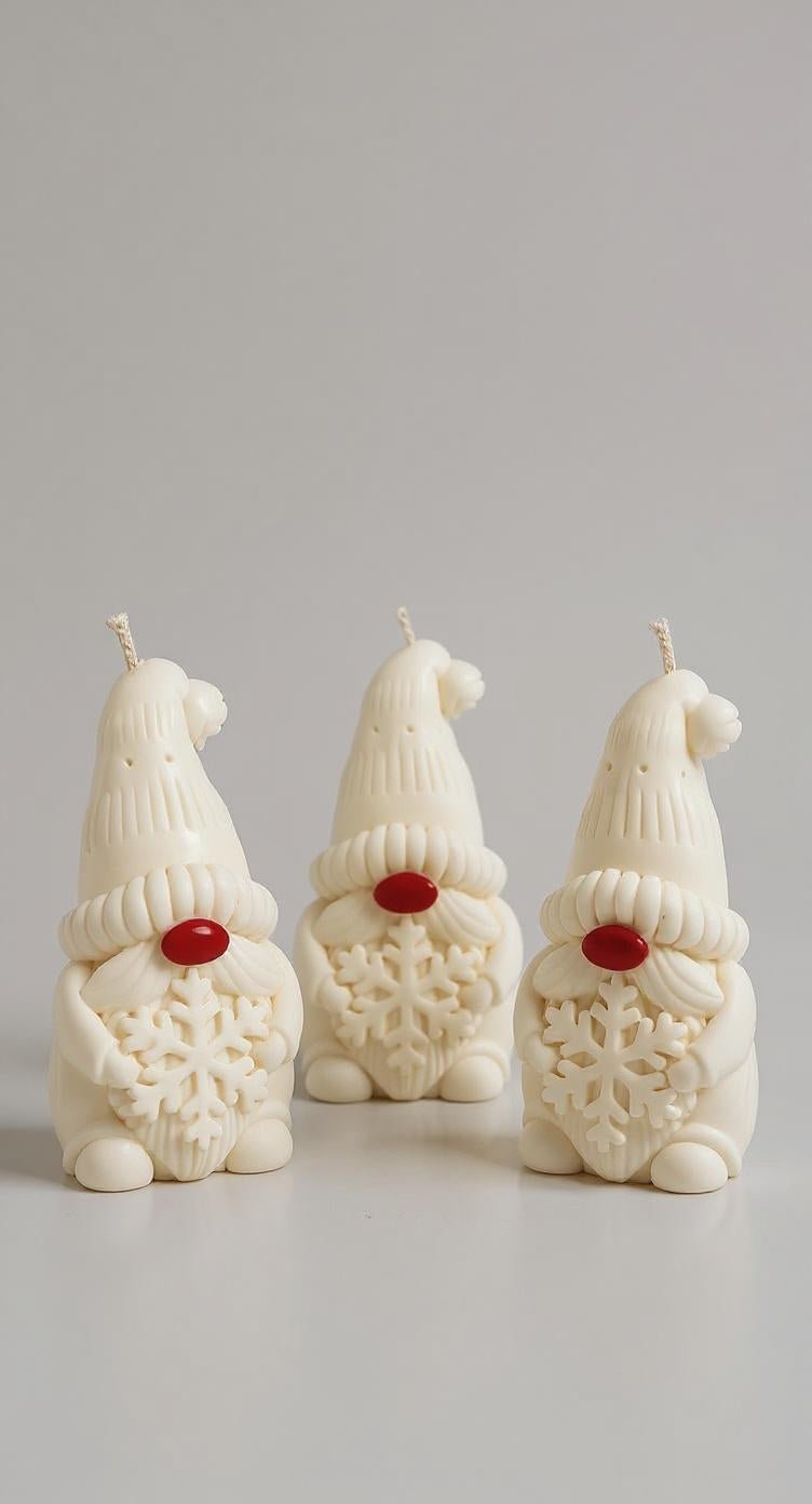 Gnomito Nórdico – Vela decorativa con espíritu navideño - Nuvola Momentos