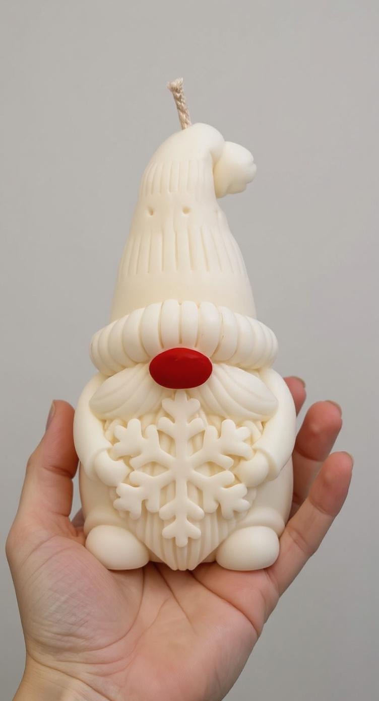 Gnomito Nórdico – Vela decorativa con espíritu navideño - Nuvola Momentos