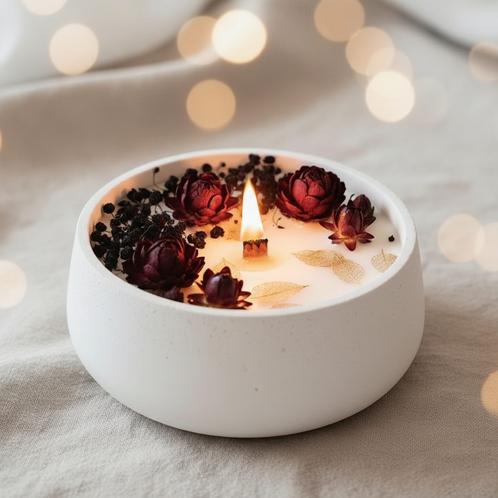 Vela XL - Encendida con mecha de madera